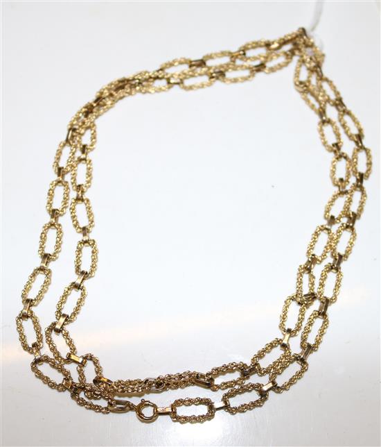 9ct gold rope link necklace